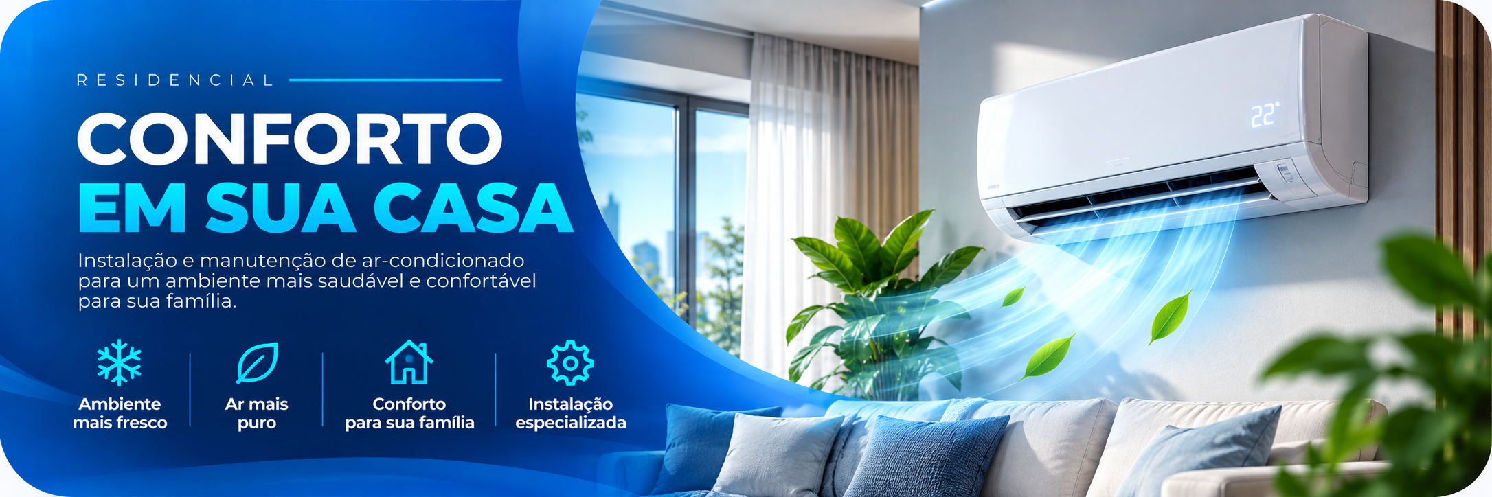 Ilustração de climatização residencial em recife
